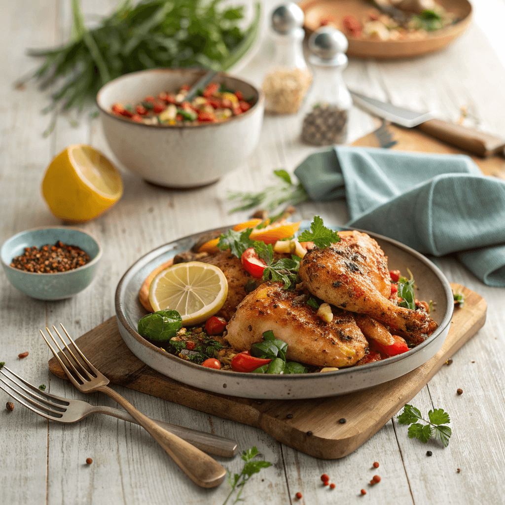 Marry Me Chicken in a creamy sauce with sun-dried tomatoes and herbs